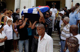 Funeral del músico Ricardo Abreu
