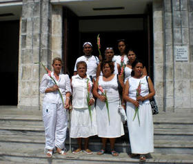 Damas de Blanco, Iglesia de Santa Rita, Miramar, La Habana, 15 de marzo de 2009