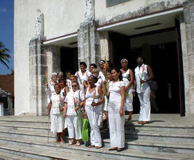 Damas de Blanco, Iglesia de Santa Rita, Miramar, La Habana, 15 de marzo de 2009